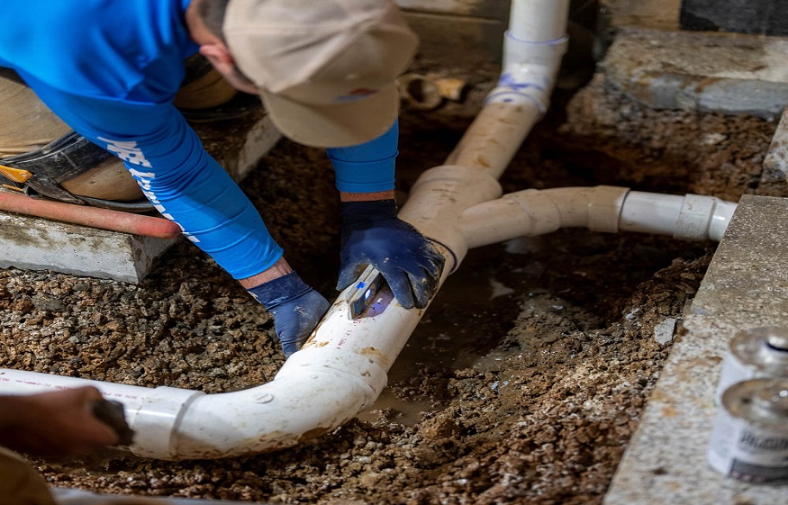 Slab leak repair